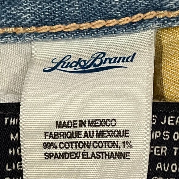 LUCKY BRAND Riley Jean Cut Off Shorts Stretch Denim Embroidered Hem - Picture 7 of 9